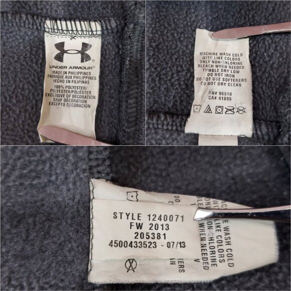 *READ* Under Armour Womens Medium Storm Full Zip Hooded Jacket Gray 1240071 - Picture 12 of 14